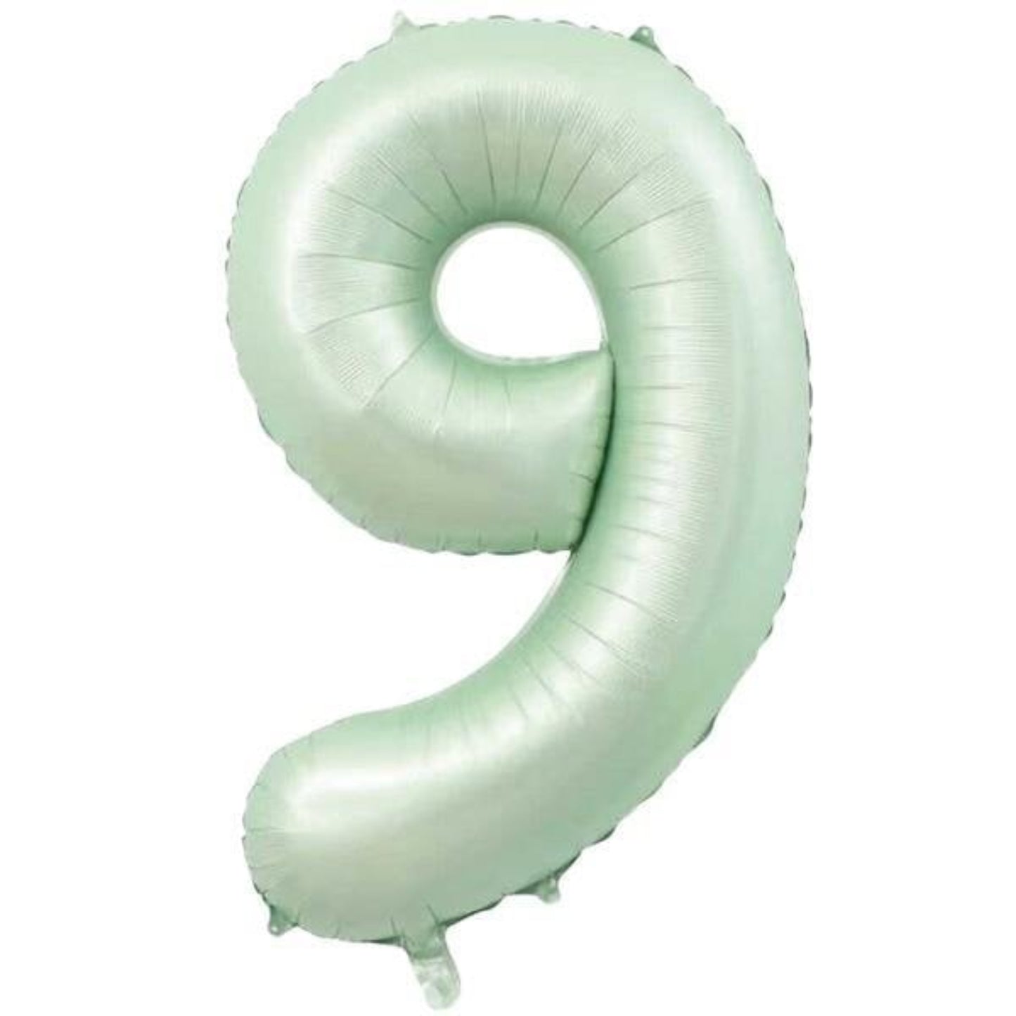34 inç 9 rakam retro yeşil folyo balon, 76 cm