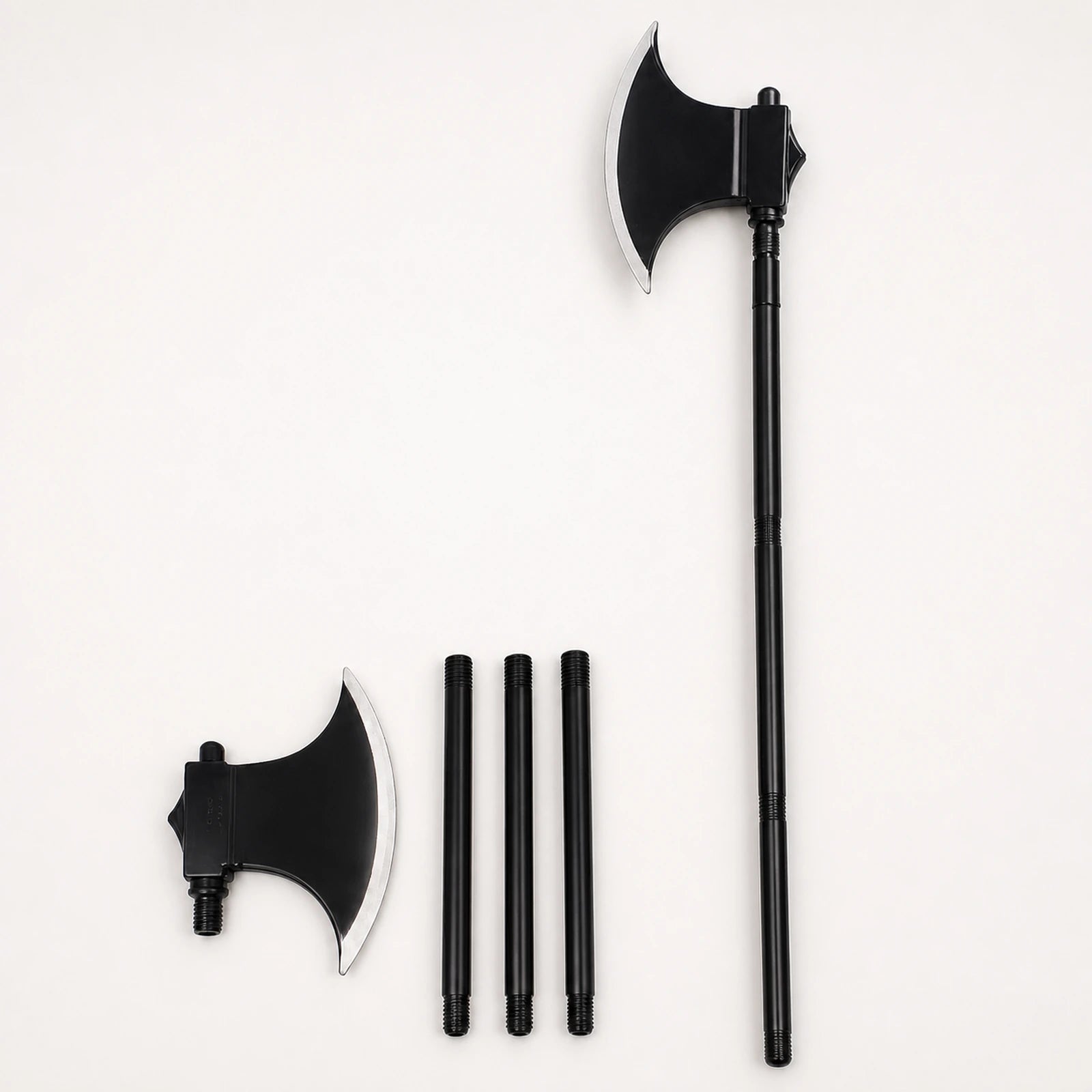90 cm demonte ayarlanabilir siyah saplı siyah gri Halloween baltası kostüm aksesuarı
