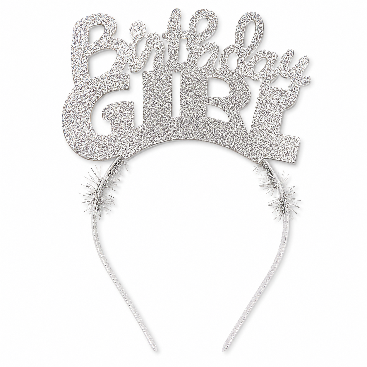 Birthday Girl Yazılı Simli Gümüş Doğum Günü Tacı