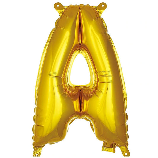 16 inç A harfi gold folyo balon, yaklaşık 36 cm