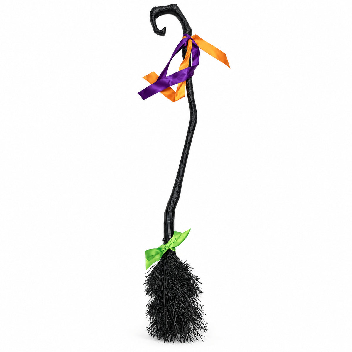 130 cm lüks cadı süpürgesi Halloween kostüm ve dekor aksesuarı