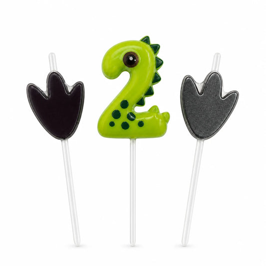 Dinozor Temalı 2 Rakam Mum Seti ürün görseli