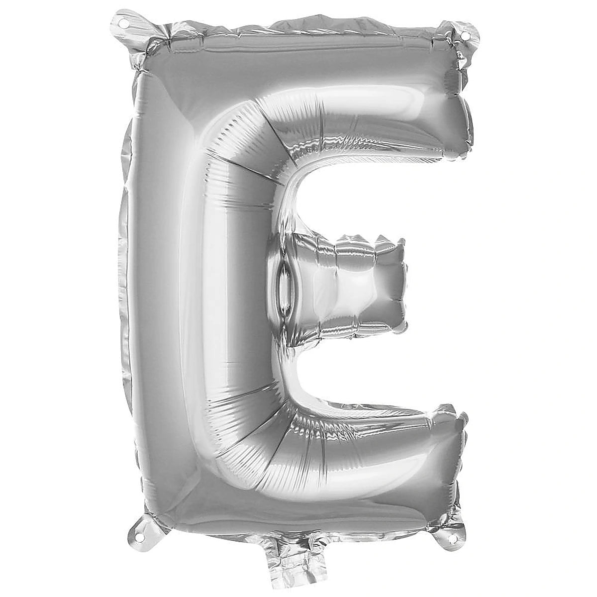 16 inç E harfi gümüş folyo balon, yaklaşık 36 cm