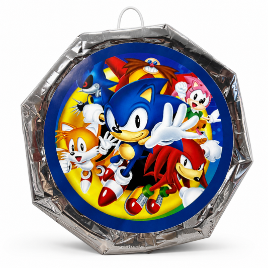 Sonic Temalı Yuvarlak Pinyata