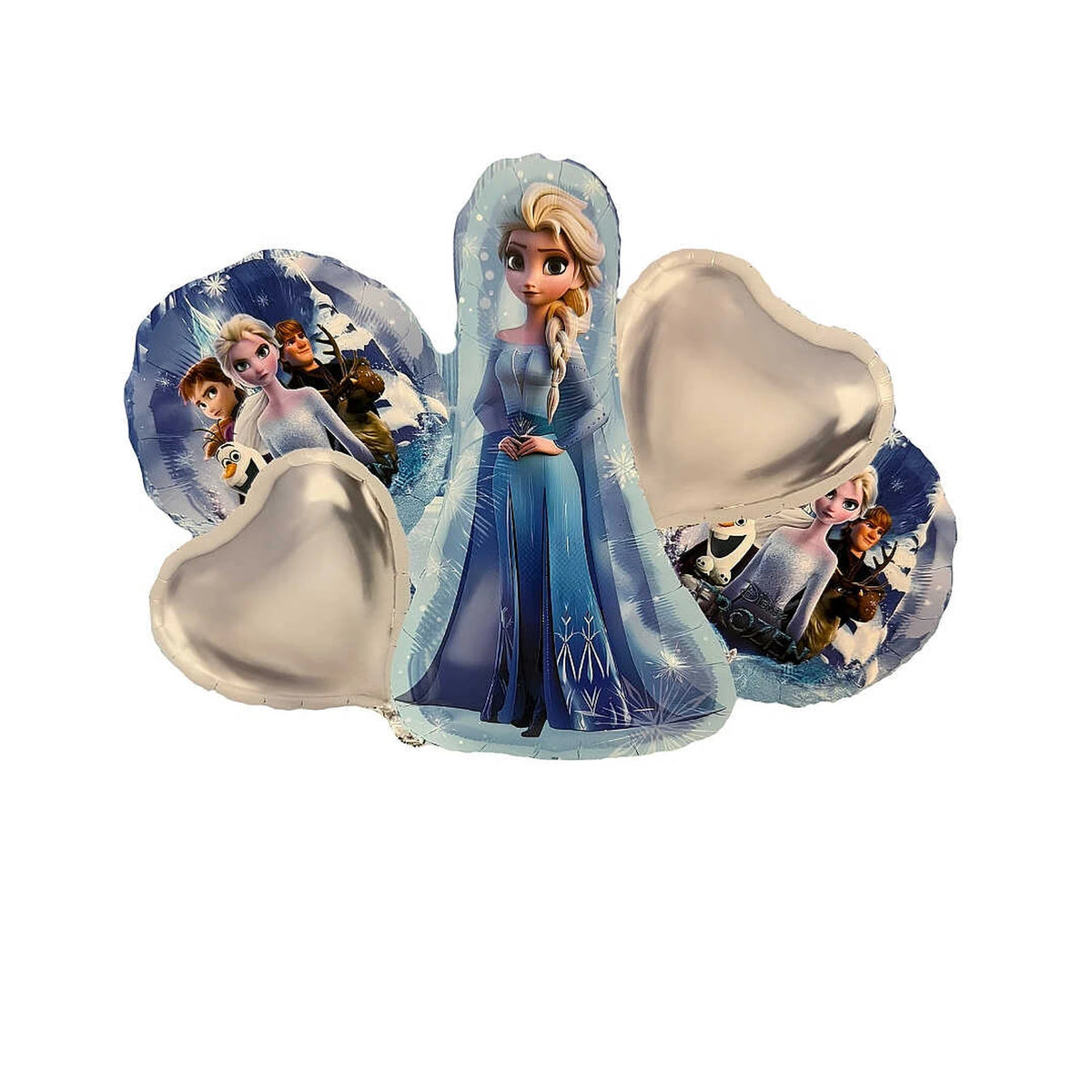 Elsa ve Frozen karakterleri temalı beş parçalı folyo balon seti