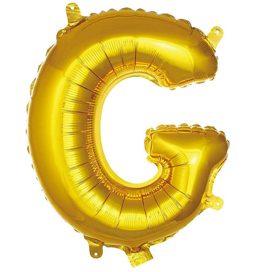 16 inç G harfi gold folyo balon, yaklaşık 36 cm