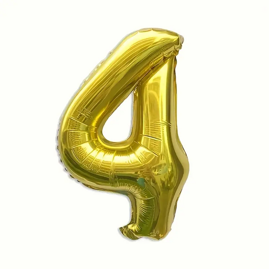 34'' 76 cm Siyah Gold 4 Rakam Folyo Balon