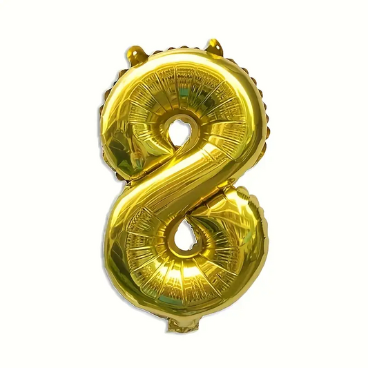 34'' 76 cm Siyah Gold 8 Rakam Folyo Balon