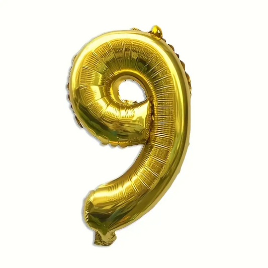 34'' 76 cm Siyah Gold 9 Rakam Folyo Balon