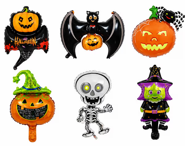 Halloween 6'lı Mini Figür Folyo Balon Seti