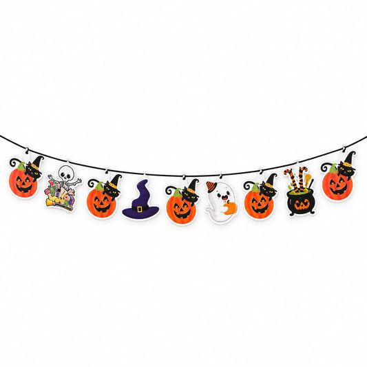 Halloween figürlü dekoratif asma banner