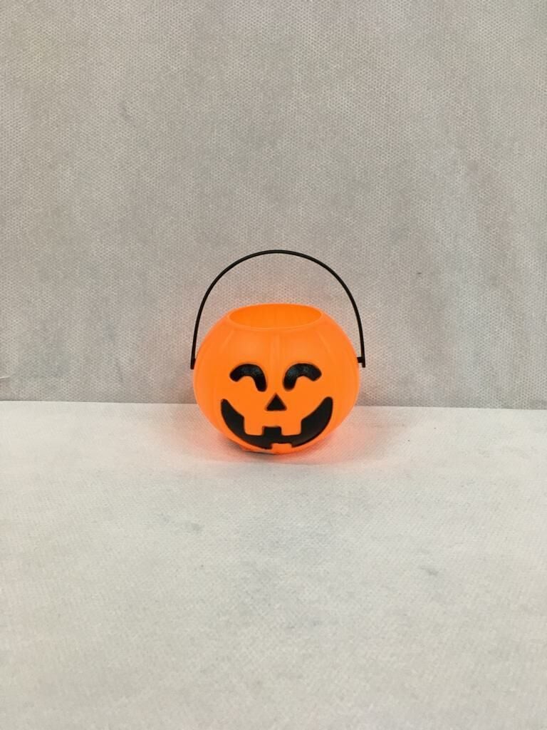 Halloween Askılı Mini Bal Kabağı Kovası 7 cm – 1 Adet