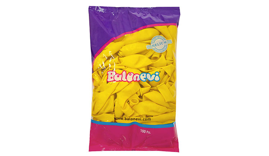 12" Pastel Sarı 100'lü Paket