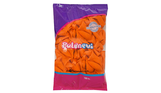 12" Pastel Turuncu 100'lü Paket