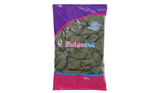 12" Pastel Küf Yeşili 100'lü Paket