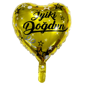 18” Kalp İyi ki Doğdun Gold(Altın) Folyo Balon