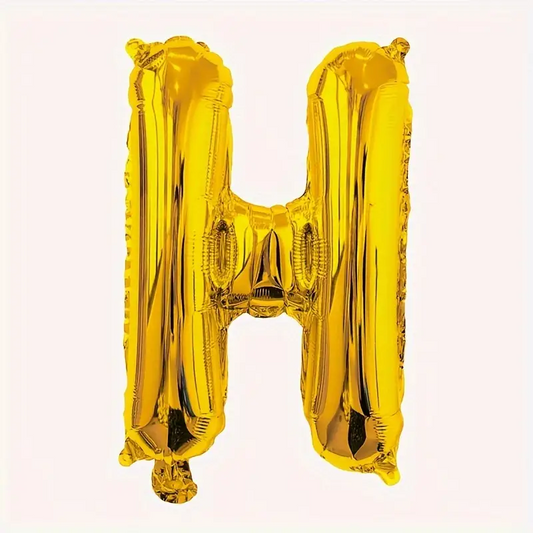 40'' 100 cm H Harfi Altın Renk Folyo Balon