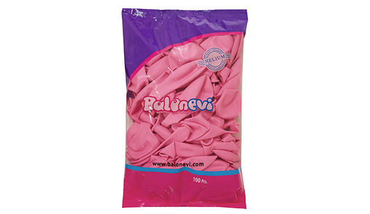 12" Pastel Pembe 100'lü Paket