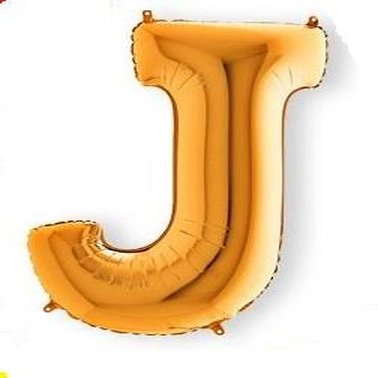 16 inç J harfi gold folyo balon, yaklaşık 36 cm