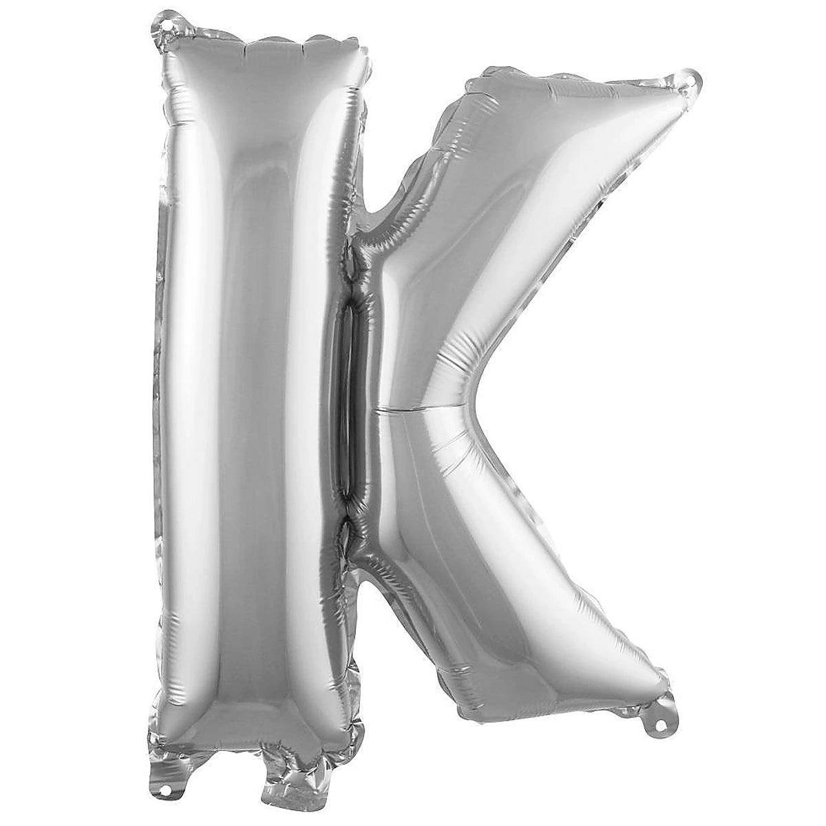 16 inç K harfi gümüş folyo balon, yaklaşık 36 cm