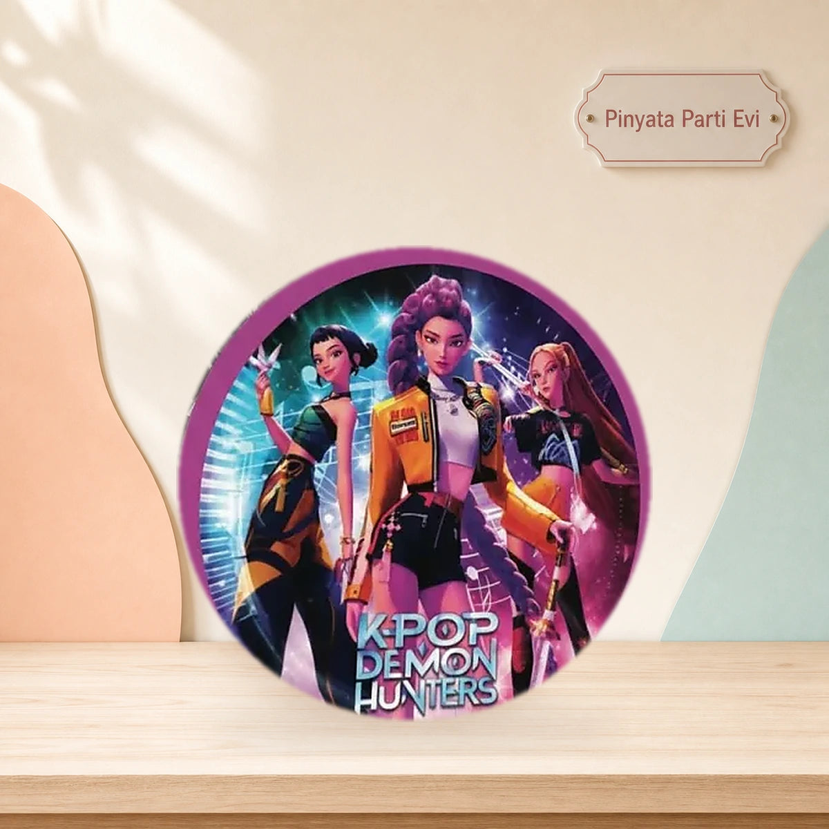 K-Pop Demon Hunters Temalı Yuvarlak Pinyata - Pinyata Parti Evi