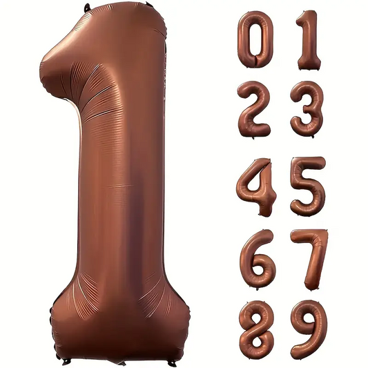 34'' 76 cm Kahverengi(Çikolata) 1 Rakam Folyo Balon