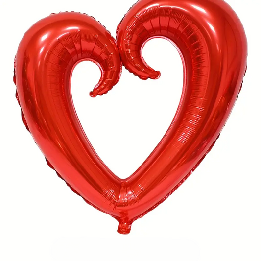 40'' Ortası Boş Kalp Kırmızı Folyo Balon