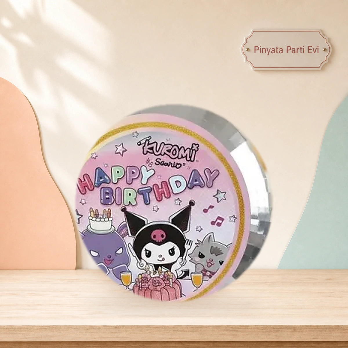 Kuromi Temalı Yuvarlak Pinyata - Pinyata Parti Evi