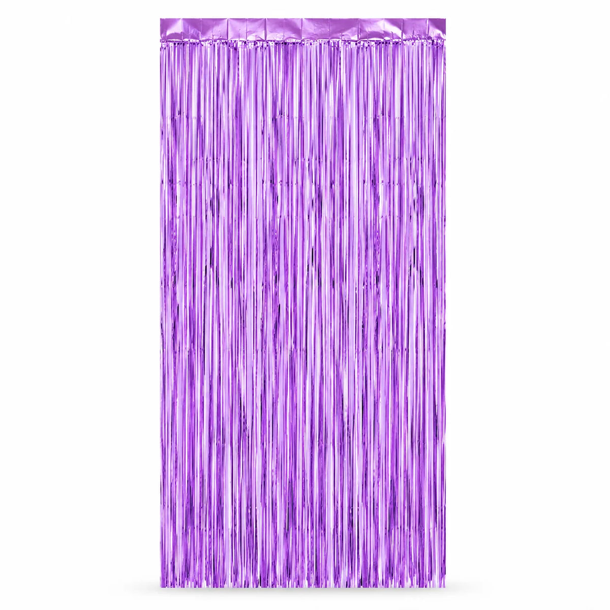 Lila metalik püsküllü fon perdesi 100 x 200 cm