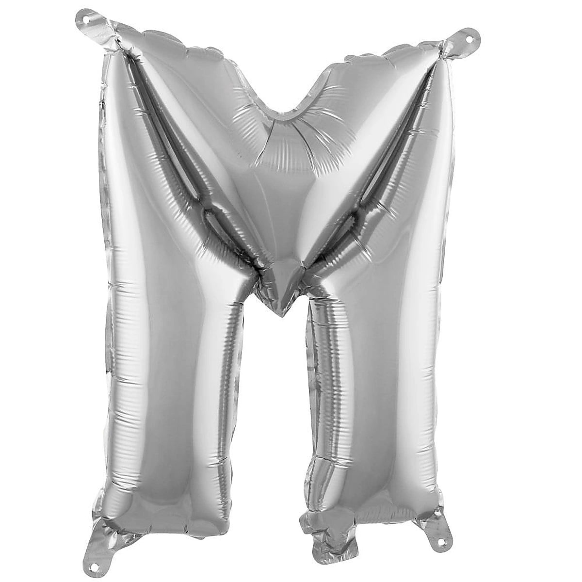 16 inç M harfi gümüş folyo balon, yaklaşık 36 cm