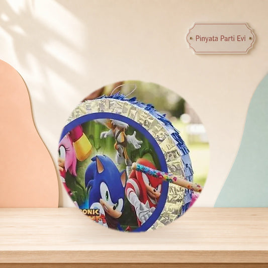 Sonic Temalı Yuvarlak Pinyata - Pinyata Parti Evi