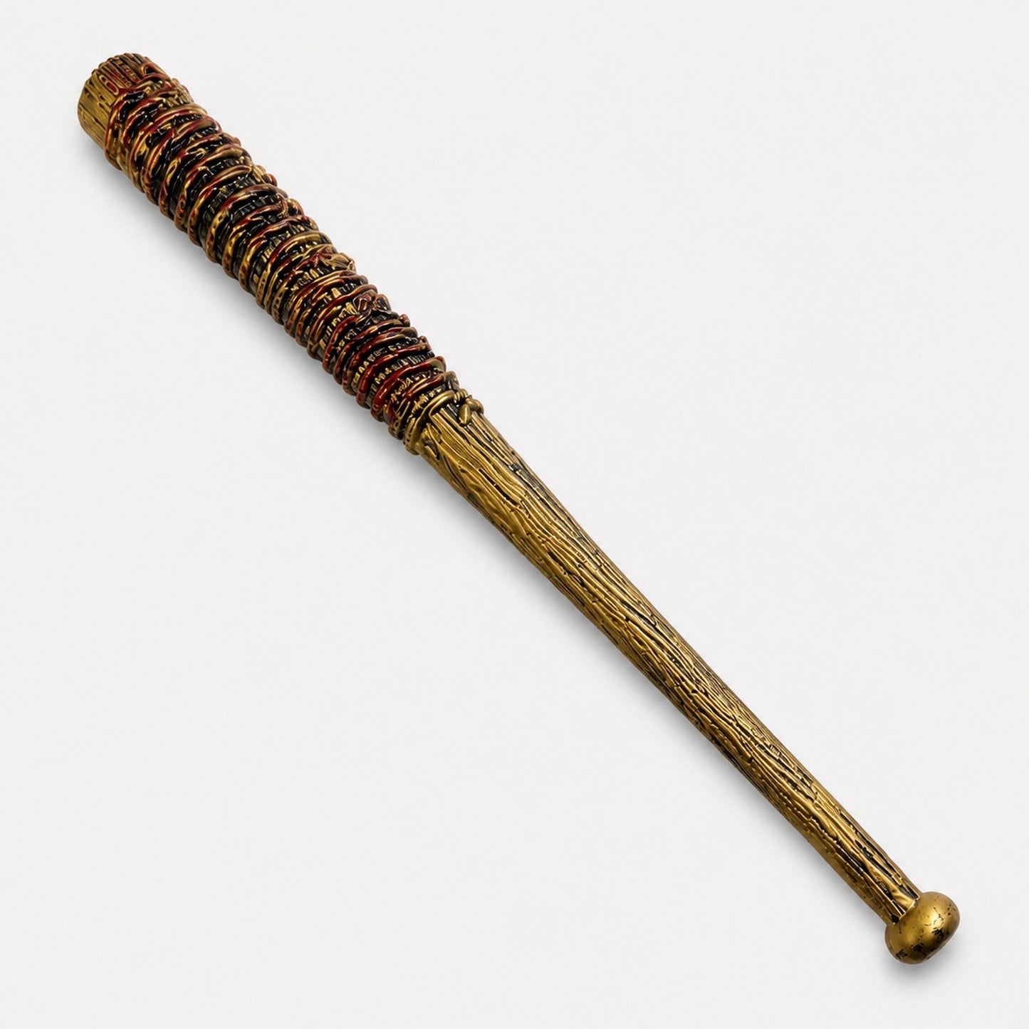 Eskitme ahşap ve sarılı tel görünümlü Negan sopası Halloween aksesuarı