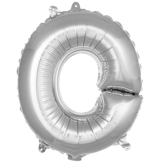 16 inç O harfi gümüş folyo balon, yaklaşık 36 cm