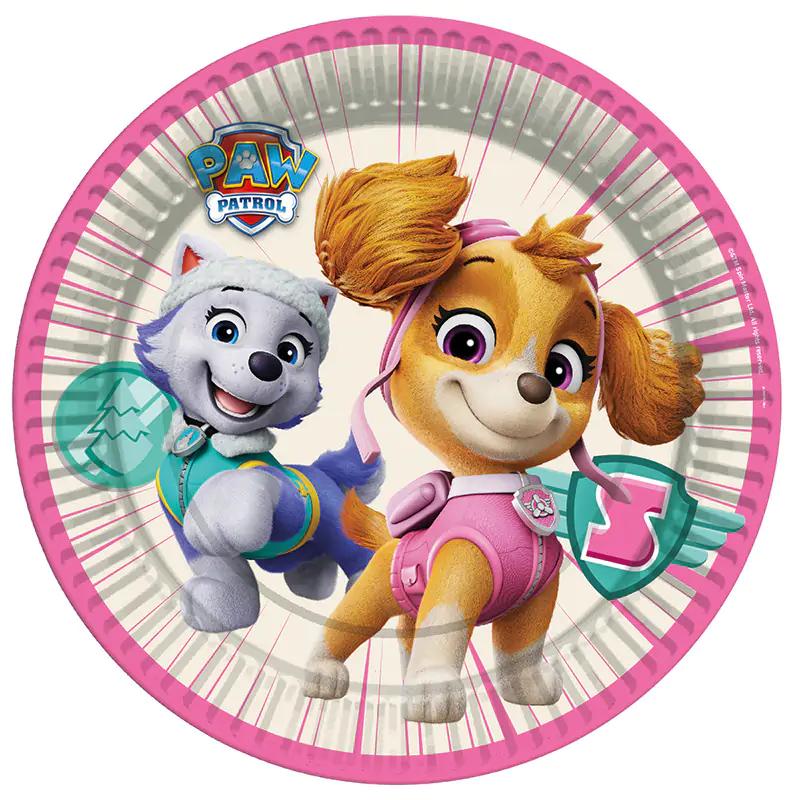 Paw Patrol Temalı 8 tabak ve 8 bardak doğum günü parti seti