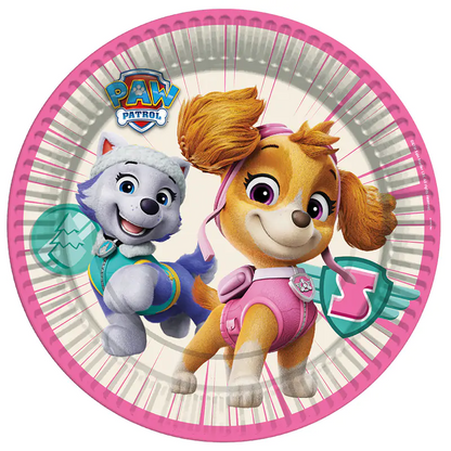 Paw Patrol Temalı 8 tabak ve 8 bardak doğum günü parti seti