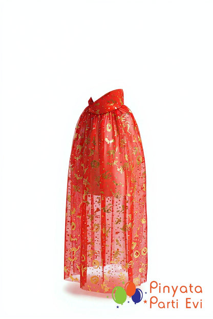 Halloween Pelerin Kırmızı 80 cm