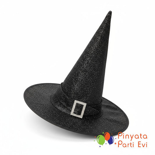 Cadı Şapkası Kemerli Siyah