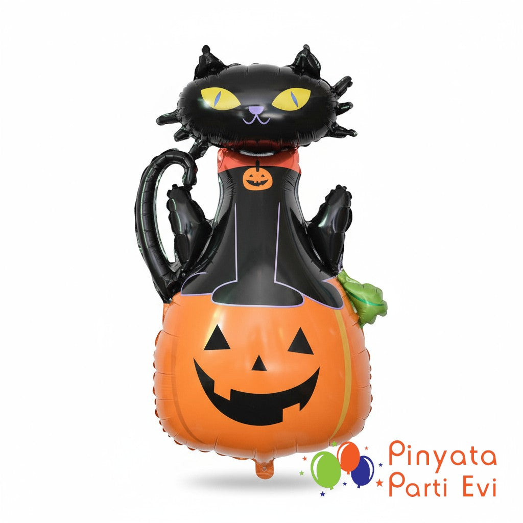 Halloween Kedi Folyo Balon