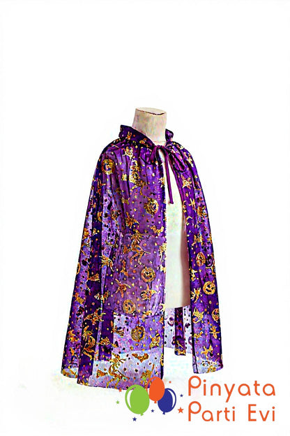Halloween Pelerin Mor 80 cm