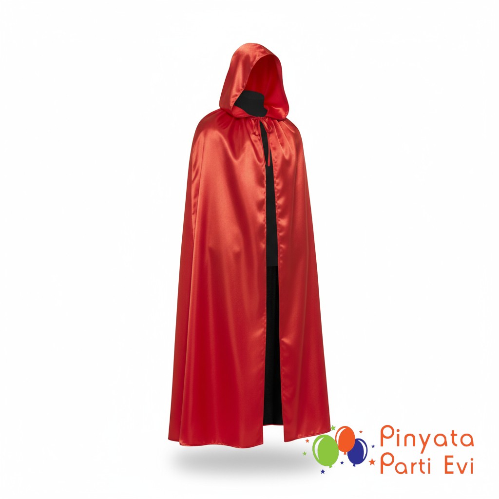 Halloween Kapüşonlu Pelerin Kırmızı