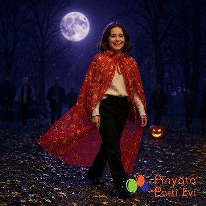 Halloween Pelerin Kırmızı 80 cm