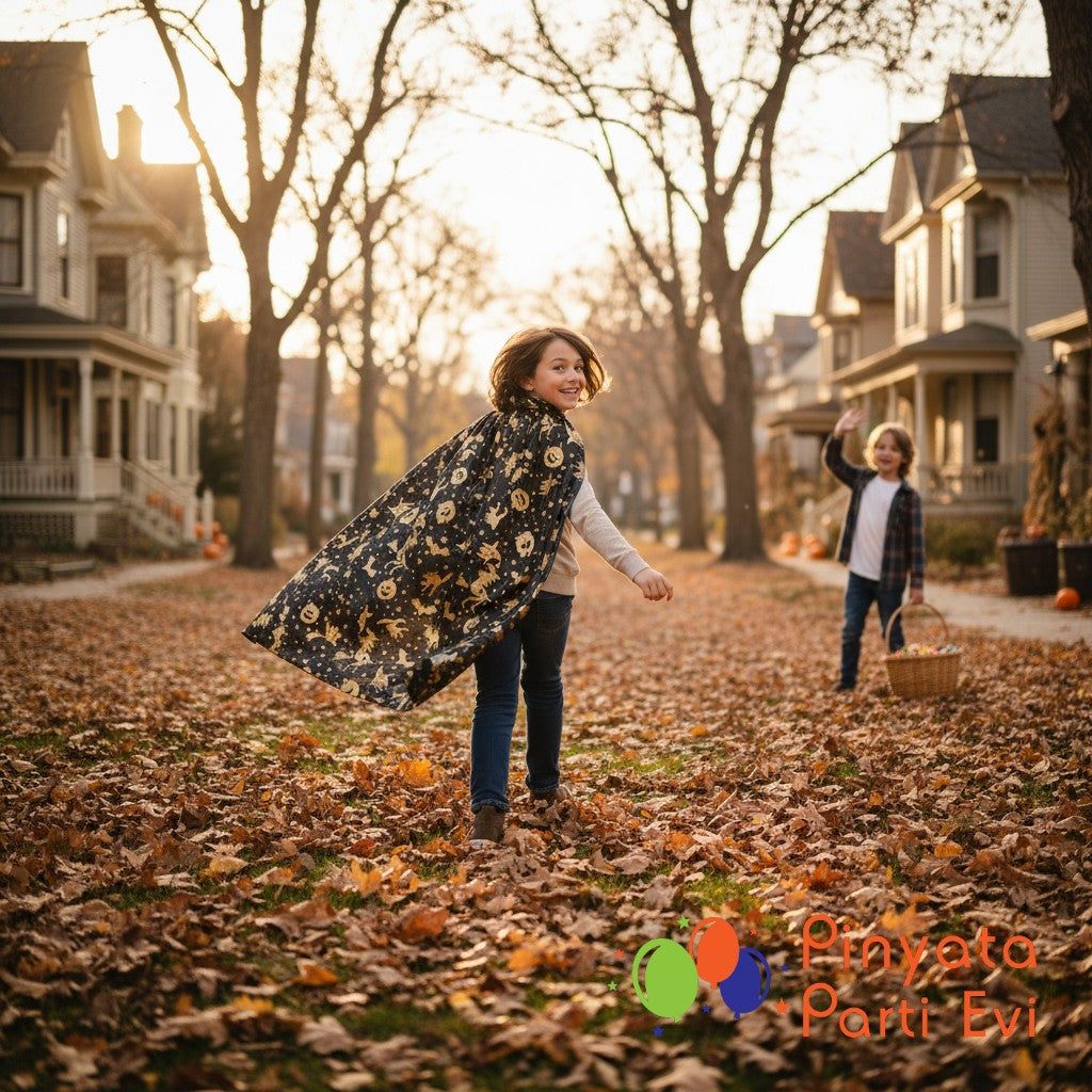 Halloween Pelerin Siyah 80 cm