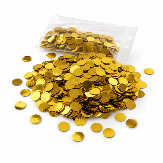 15 gram parlak gold metalik yuvarlak pul konfeti