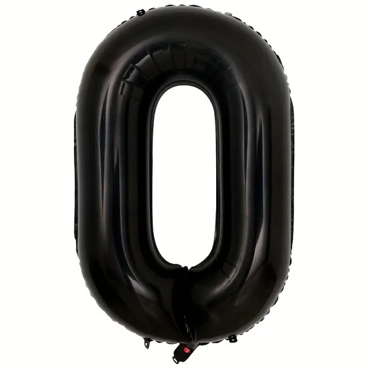 34'' 76 cm Siyah Siyah 0 Rakam Folyo Balon