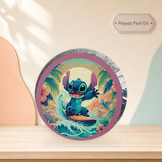 Stitch Temalı Yuvarlak Pinyata - Pinyata Parti Evi