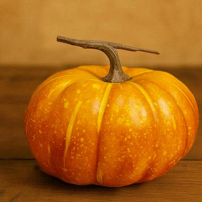 Halloween vitrin düzenlemesinde kullanılan 25 cm turuncu dekoratif balkabağı