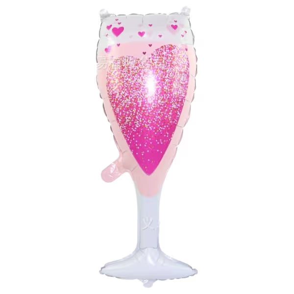 Pembe Kadeh Folyo Balon 41,5 × 90 cm