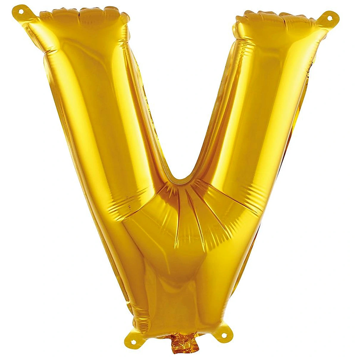 16 inç V harfi gold folyo balon, yaklaşık 36 cm