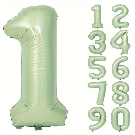 34'' 76 cm Yeşil 1 Rakam Folyo Balon