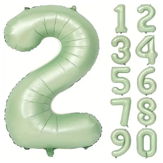 34'' 76 cm Yeşil 2 Rakam Folyo Balon